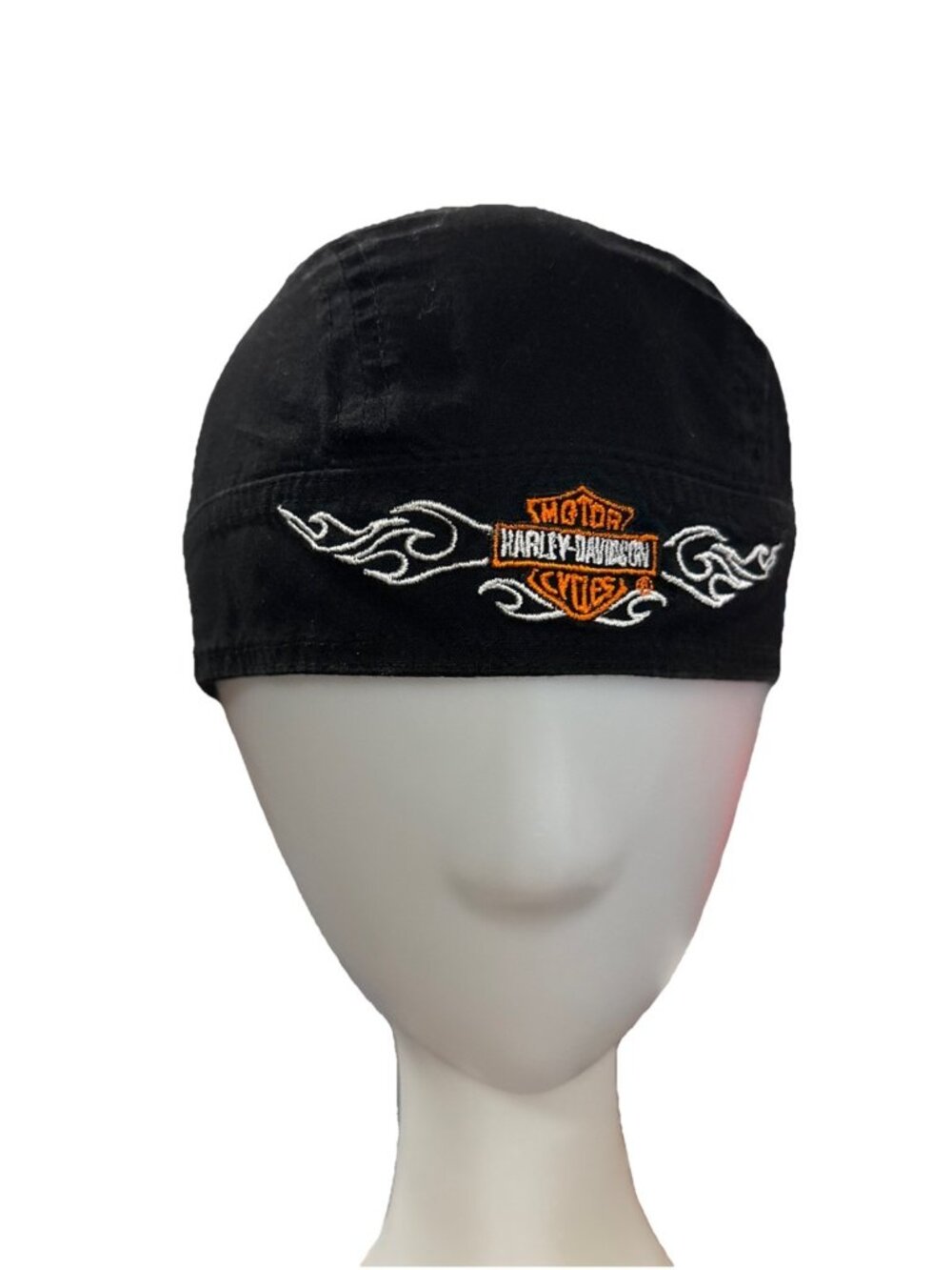 Harley Davidson Motor Cycle Black Cap Bandana Cotton Head Wrap